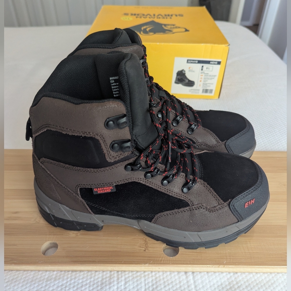 Herman Survivors Men's Zephyr Electrical Hazzard  Steel Toe Work Boots, Size 9.5